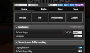 A screenshot showing Krunker.io settings page.