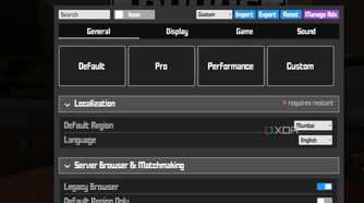 A screenshot showing Krunker.io settings page.