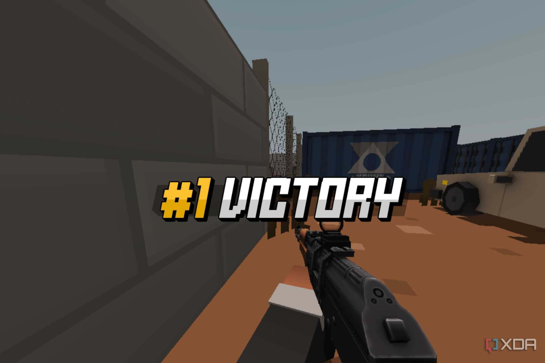 A screenshot showing Krunker.io victory screen.