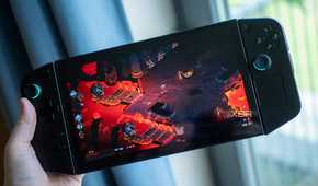 Playing Hades on the Lenovo Legion Go.