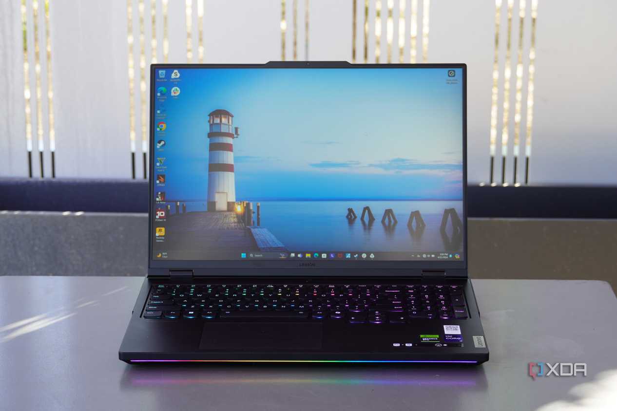 The Lenovo Legion Pro 7i on a table.
