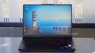 The Lenovo Legion Pro 7i on a table.