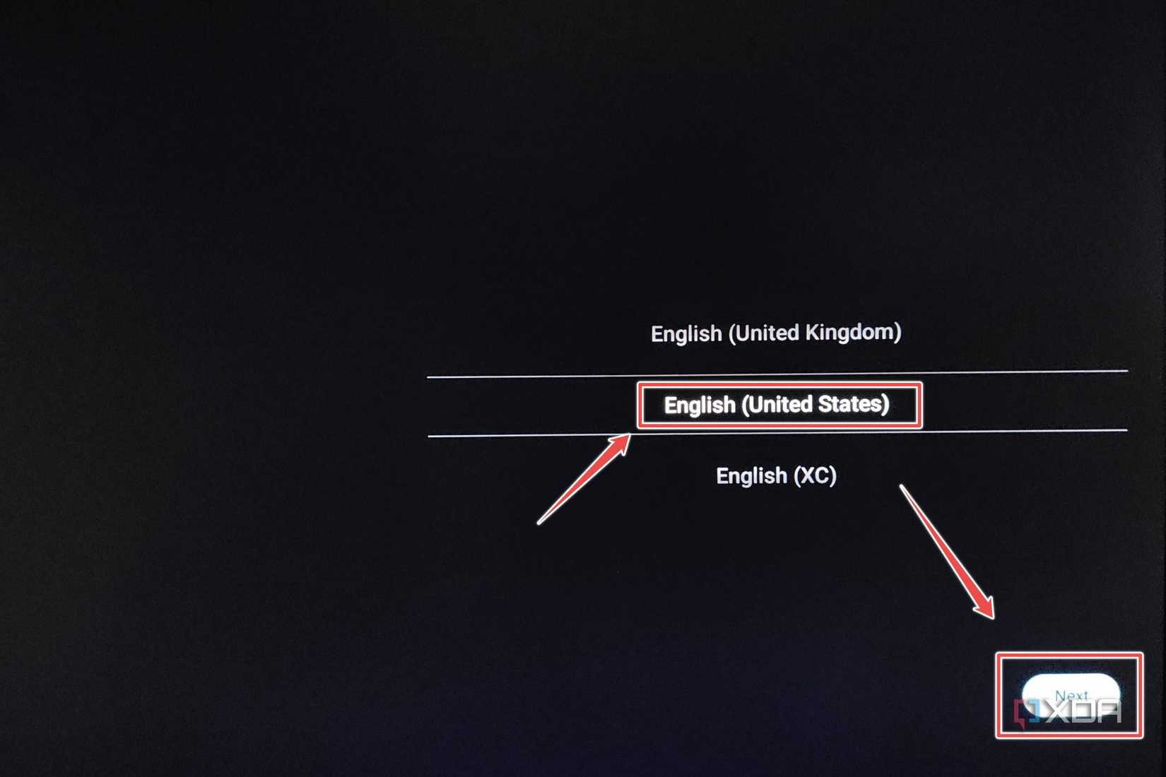 The Language option inside LineageOS