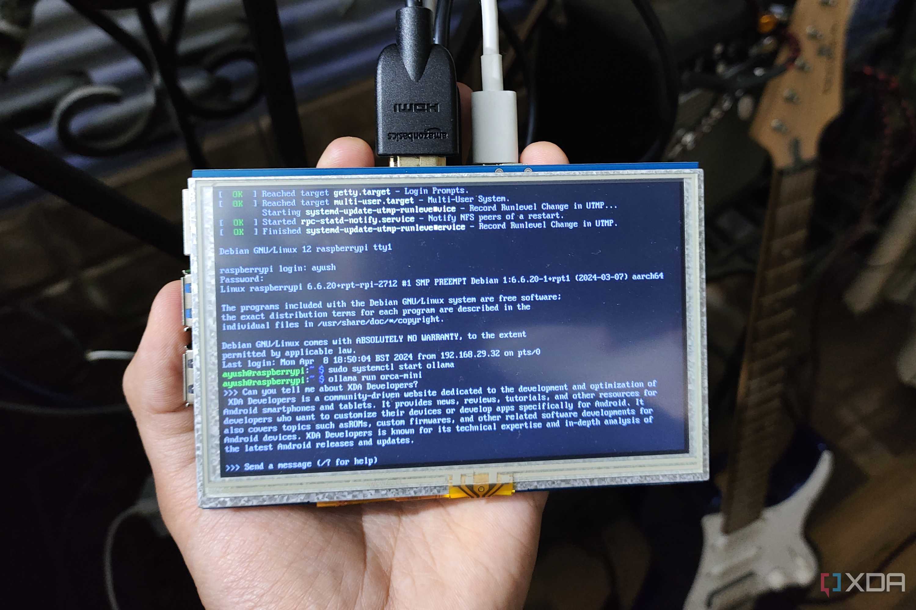 Orca Mini running on the Raspberry Pi 5 via Ollama