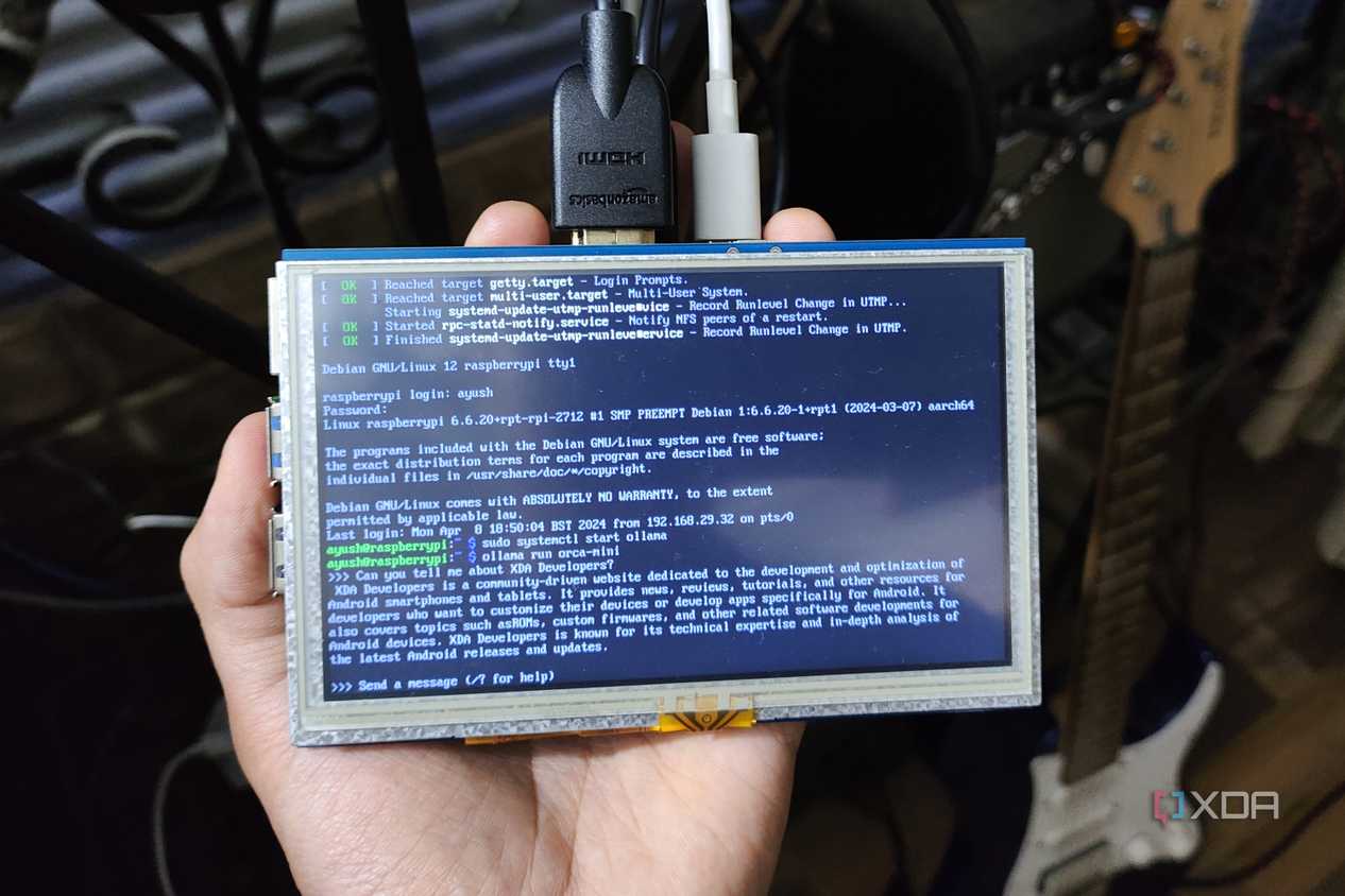 Orca Mini running on the Raspberry Pi 5 via Ollama