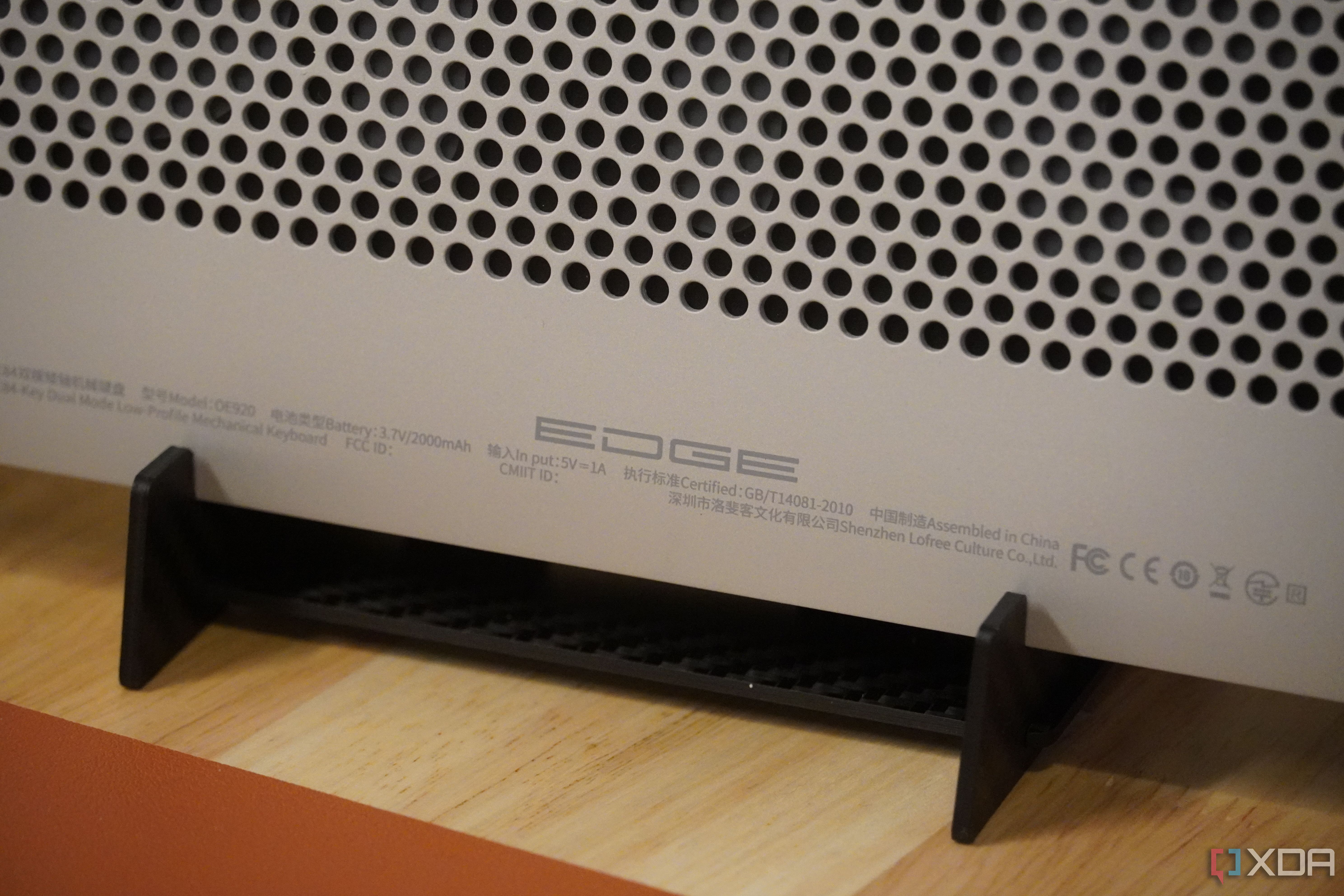 A close-up of the Lofree Edge back.