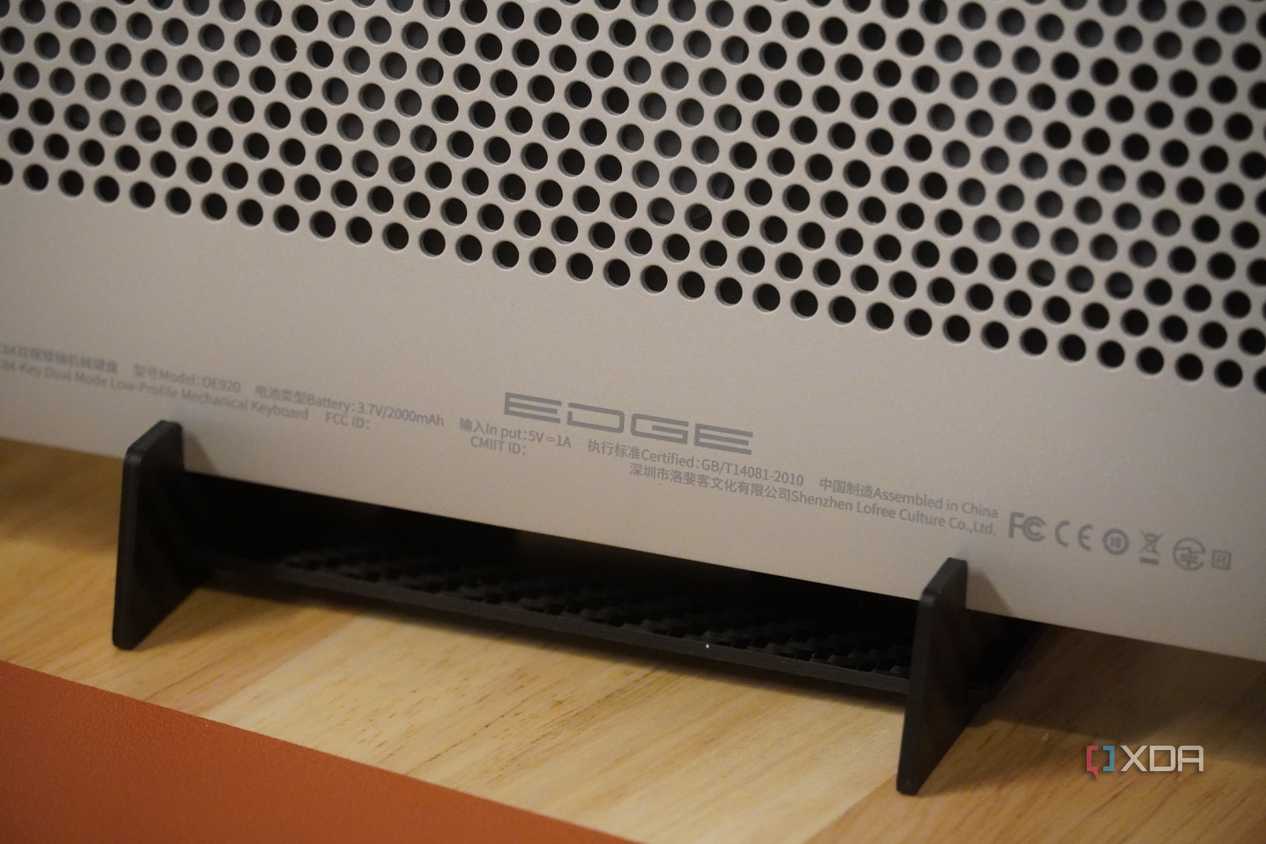 A close-up of the Lofree Edge back.