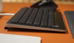 A side profile of the Lofree Edge keyboard.