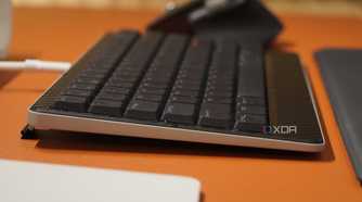 A side profile of the Lofree Edge keyboard.