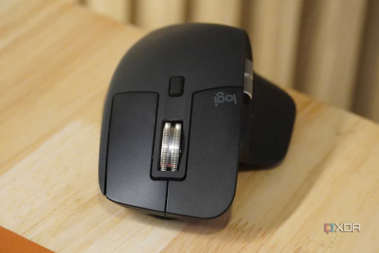 A Logitech MX Master 3S on a desk.