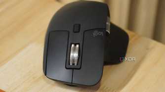 A Logitech MX Master 3S on a desk.