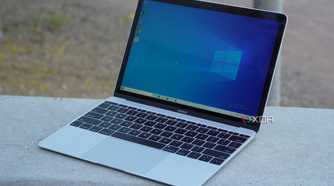 Windows 10 running on a 12-inch MacBook.