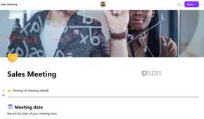Meeting page in Microsoft Loop
