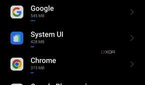A screenshot showing the memory use by apps on OnePlus 12.