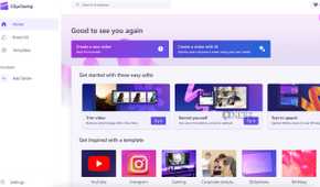 Clipchamp home