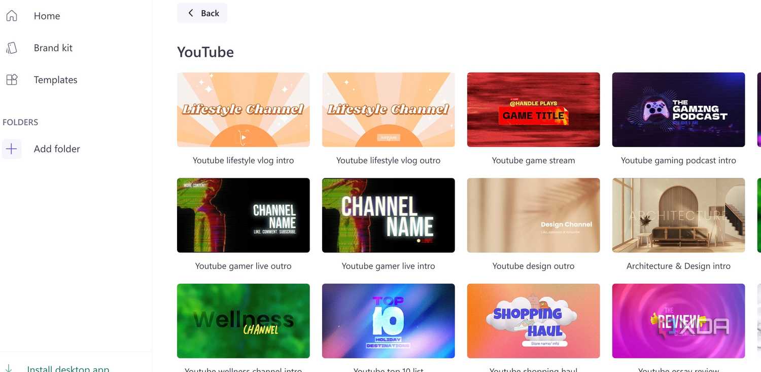 Clipchamp templates