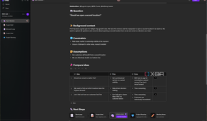 Screenshot of a Microsoft Loop template for idea discussion