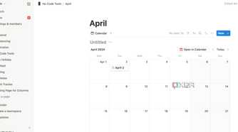 Notion calendar block