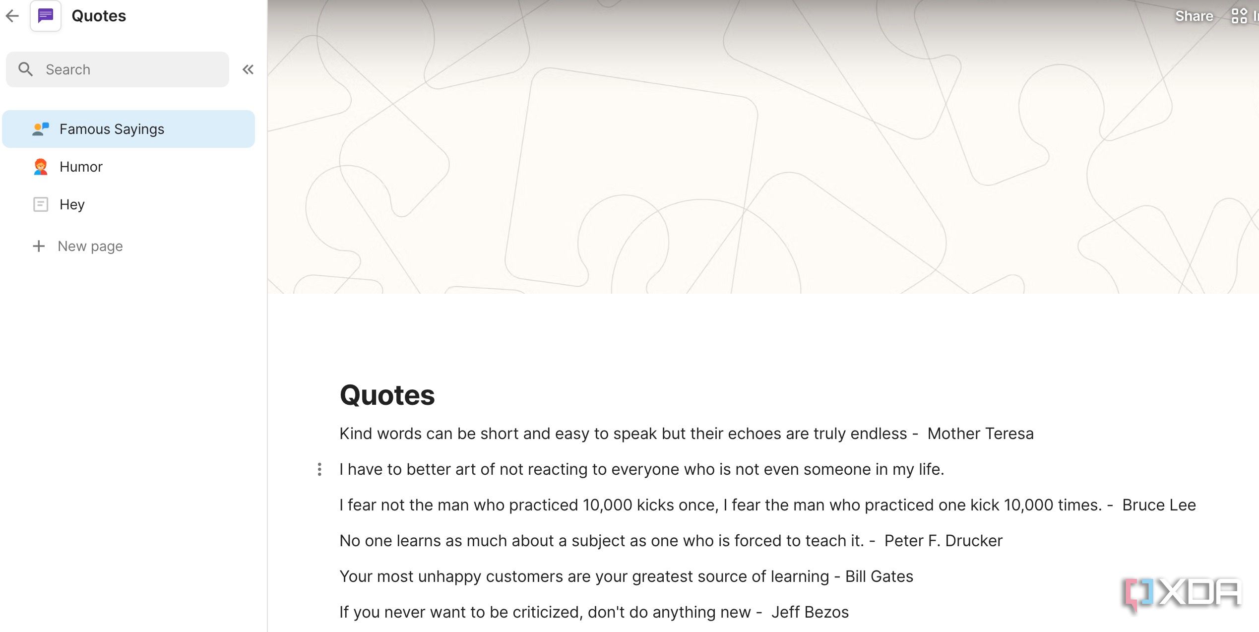 Coda page