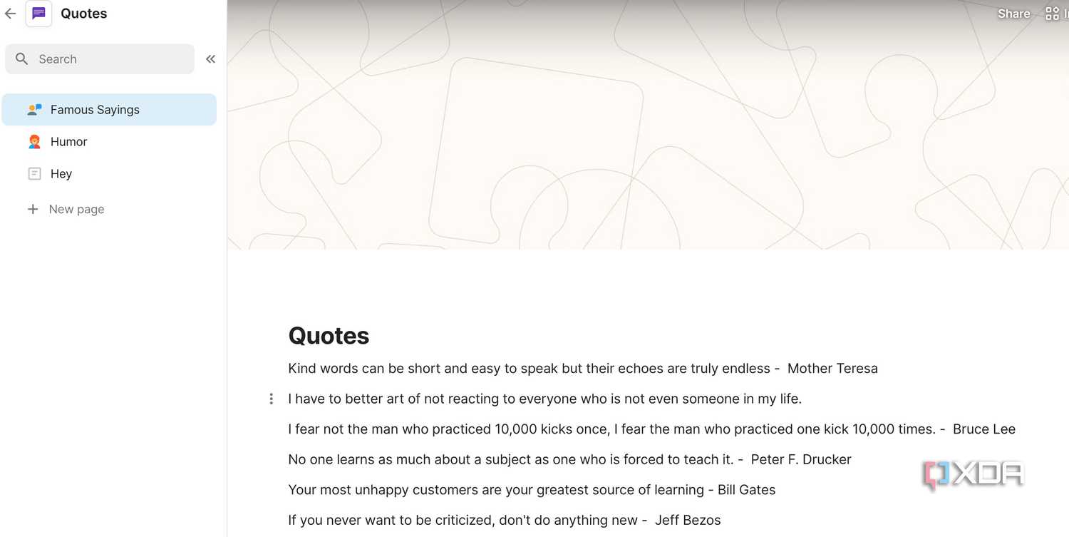Coda page