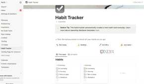 Notion habit tracker
