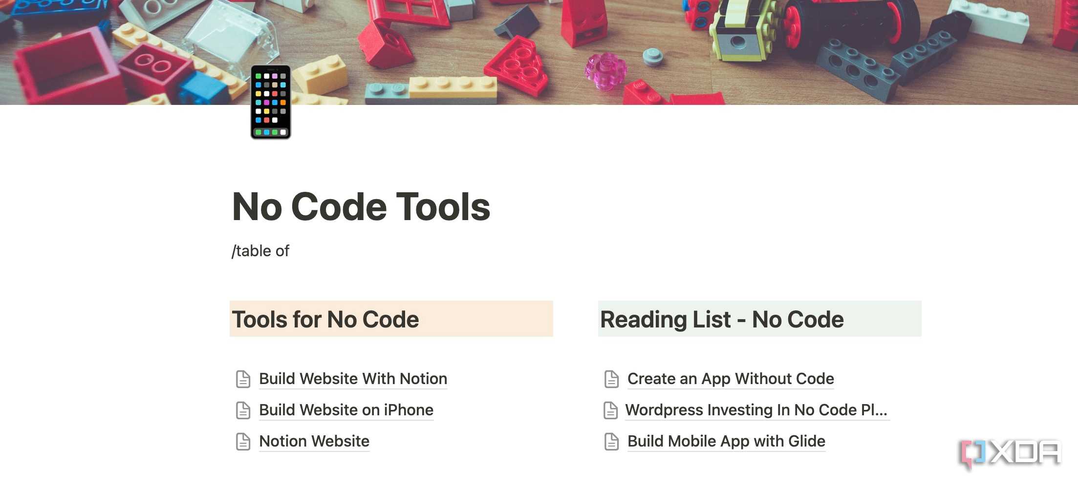 Notion homepage