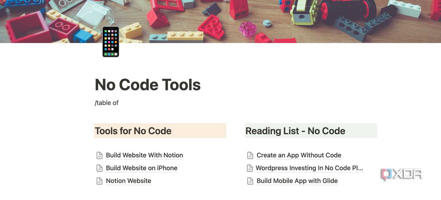 Notion homepage