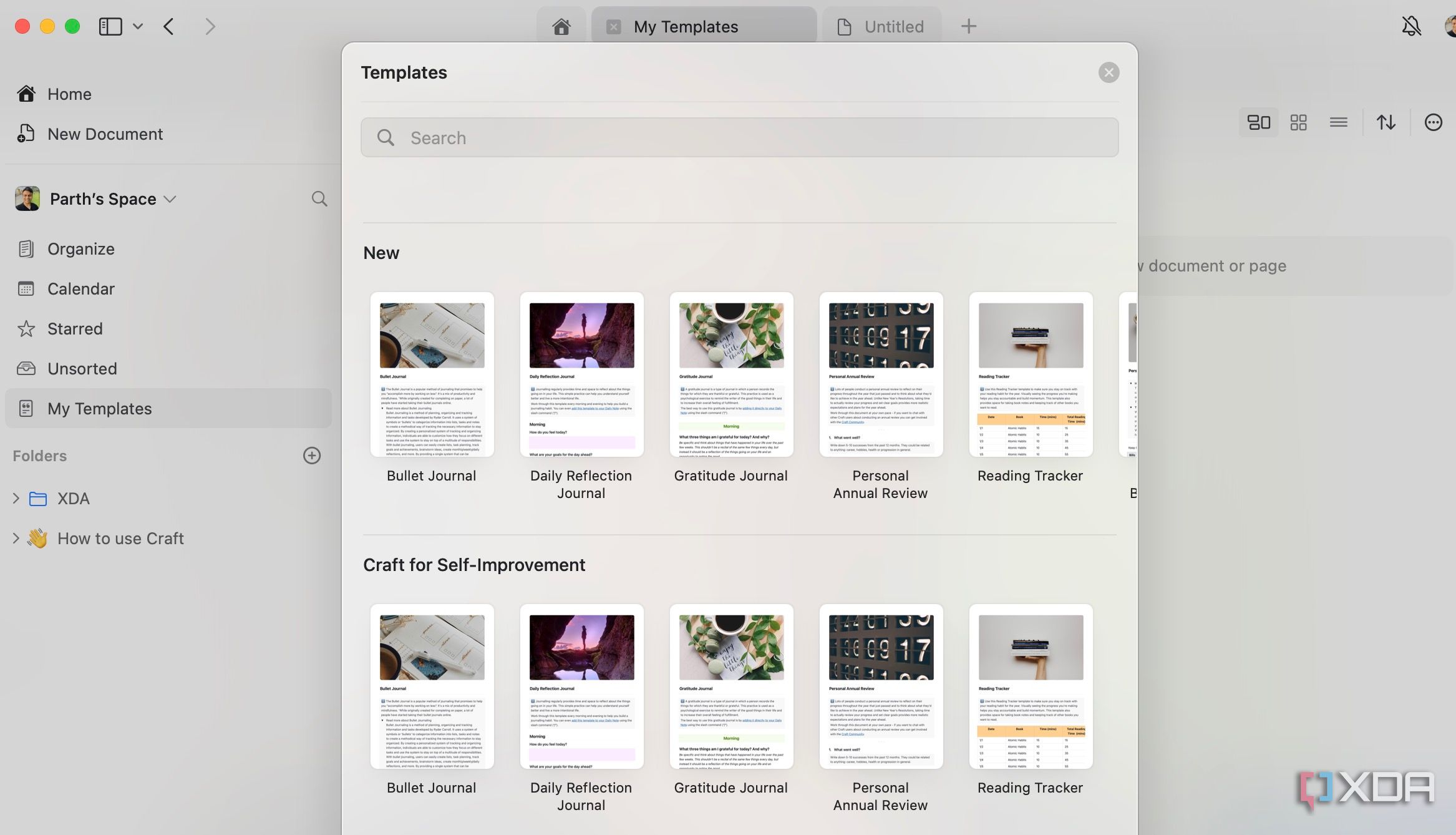 Craft templates