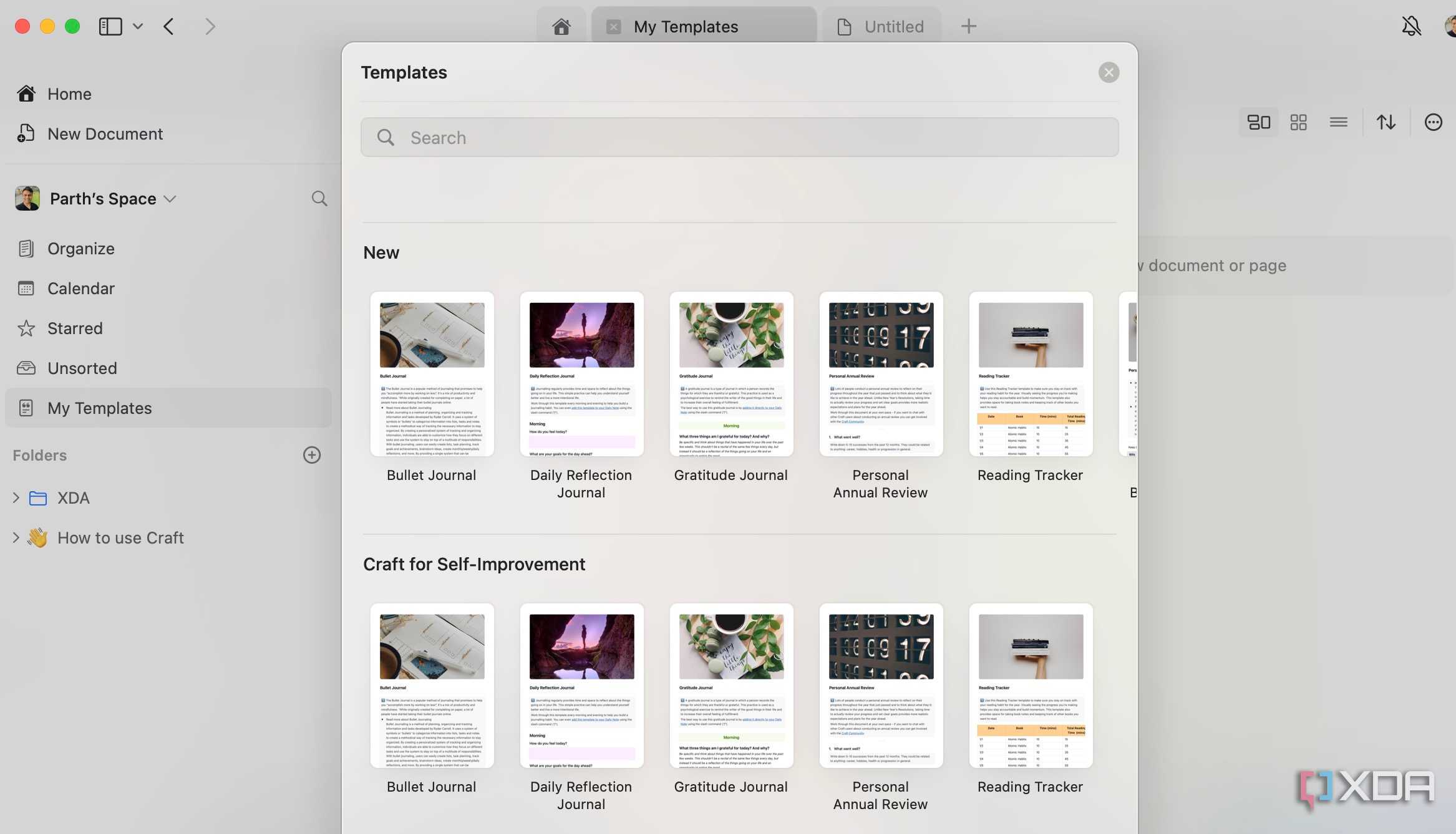 Craft templates