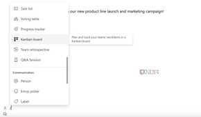 Insert kanban boards in Microsoft Loop