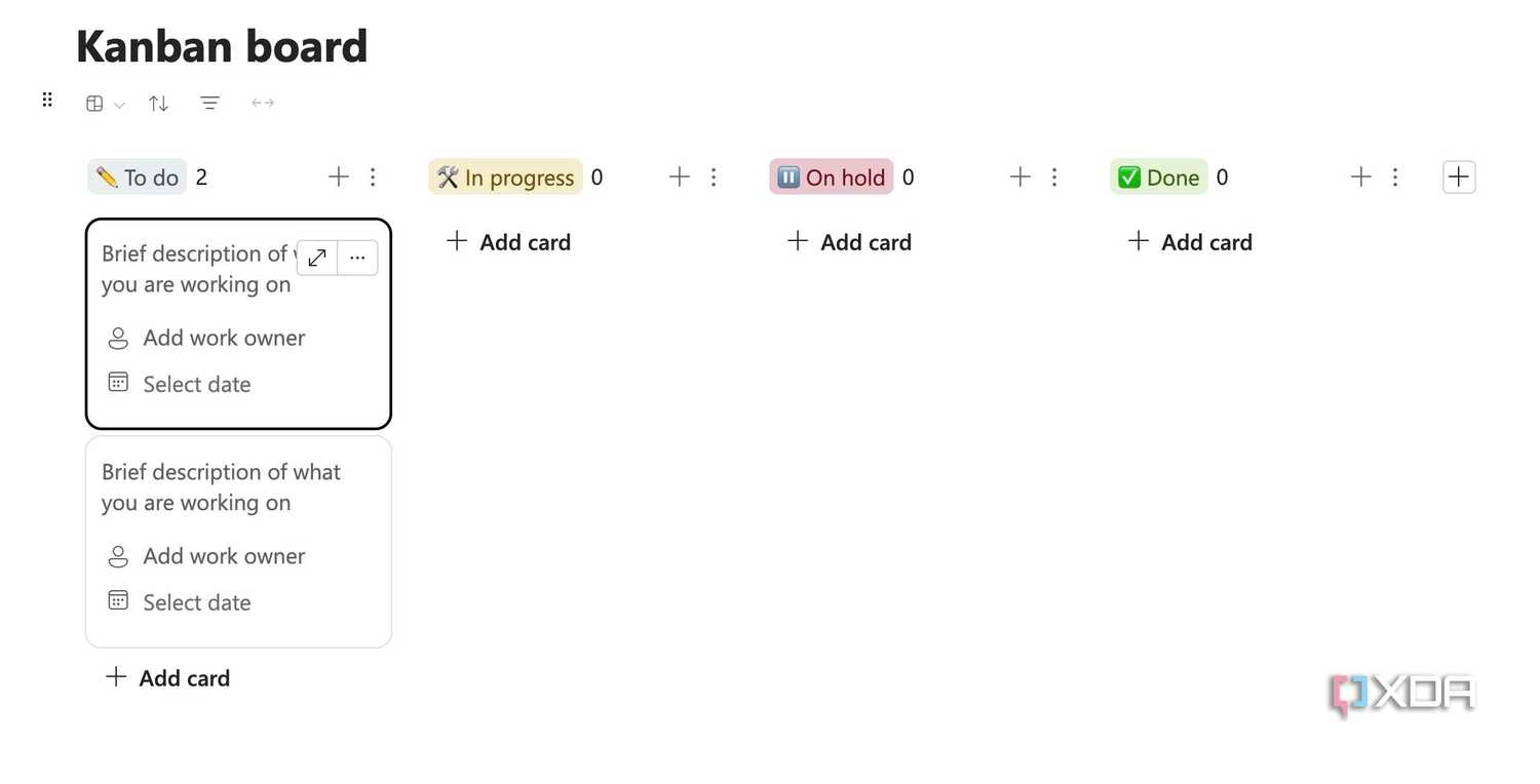 Kanban boards in Microsoft Loop