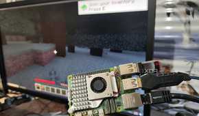 Minecraft running on a PC, with the server running on a Raspberry Pi 5