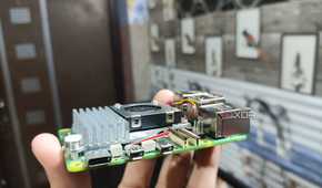 The MIPI connector on a Raspberry Pi 5