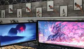 Two displays placed next to each other