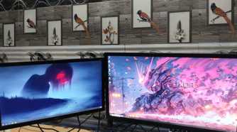 Two displays placed next to each other