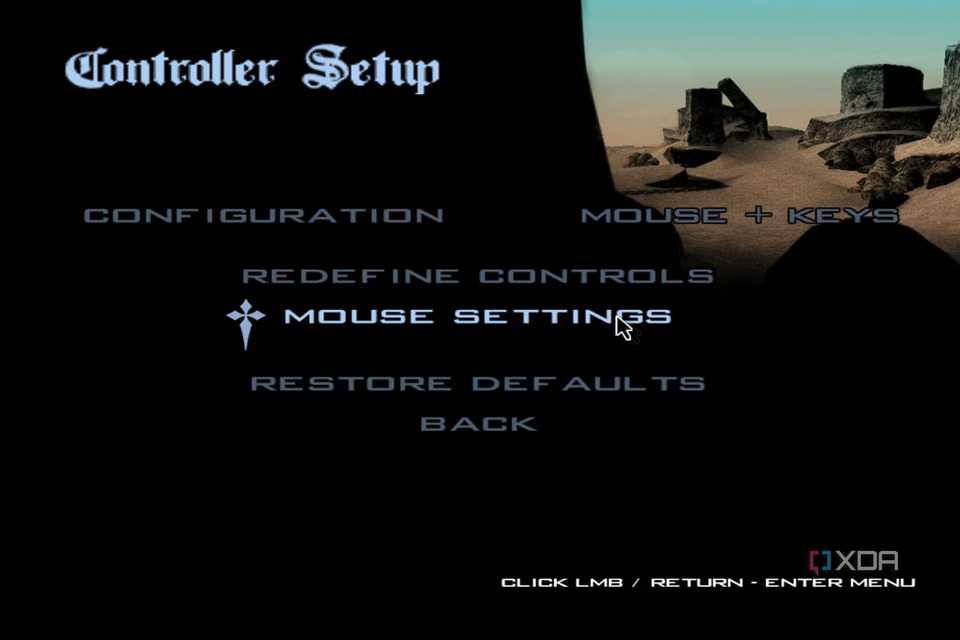 A screenshot showing the mouse settings in GTA San Andreas.