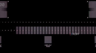A photo of a near-black ramp displayed on the MSI MAG 271QPX in Peak 1000