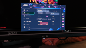 The OSD of the MSI MAG 271QPX