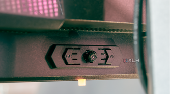 The joystick on the back of the MSI MAG 271QPX