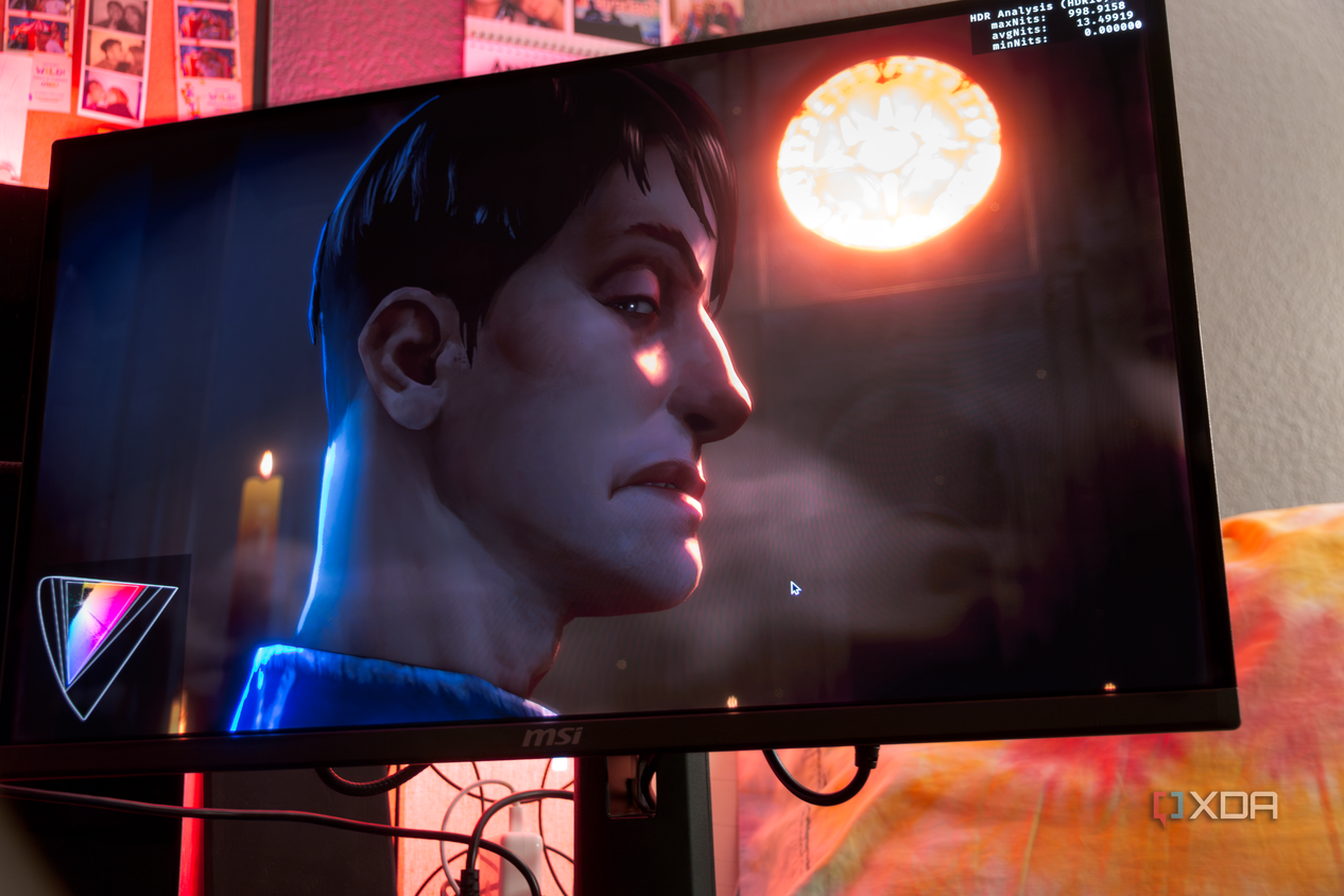 A cutscene being shown on the MSI MAG 271QPX