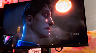 A cutscene being shown on the MSI MAG 271QPX