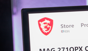 Close-up of the extra pixel on the MSI MAG 271QPX for pixel shifting