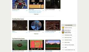Screenshot of action games on My Abandonware