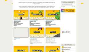Screenshot of game genres on My Abandonware