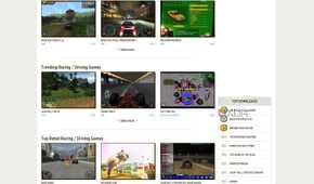 Screenshot of racing games on My Abandonware
