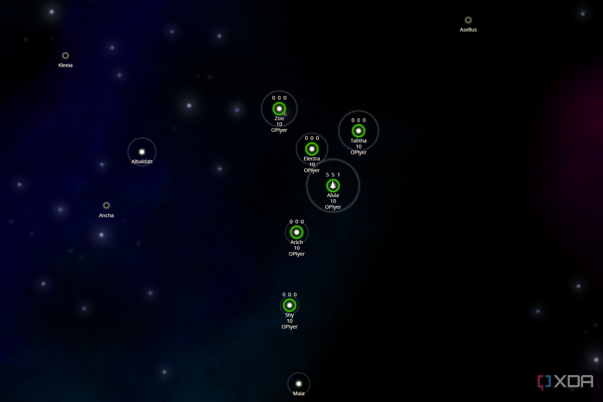 A screenshot showing Neptune's Pride gameplay.