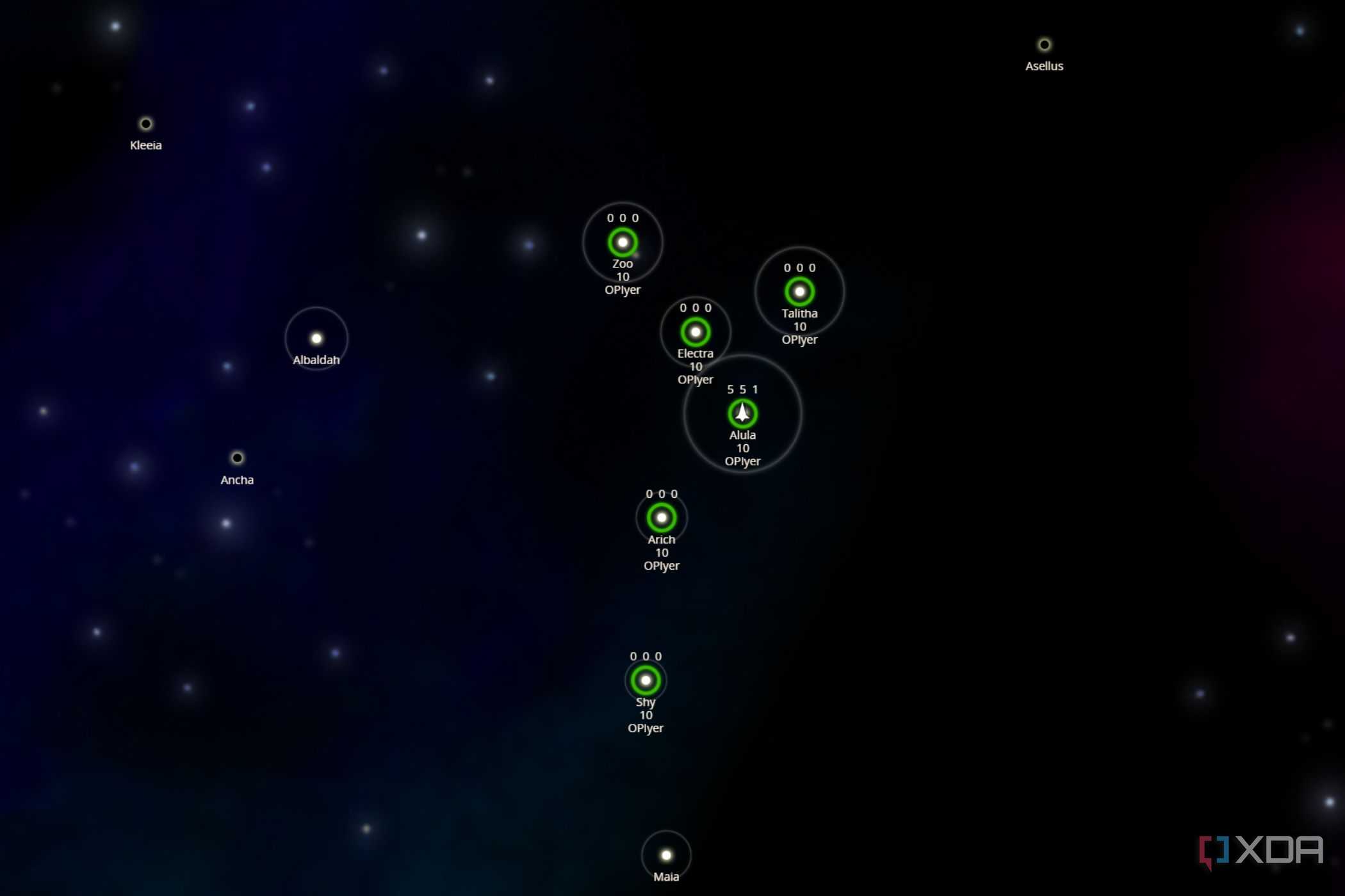 A screenshot showing Neptune's Pride gameplay.