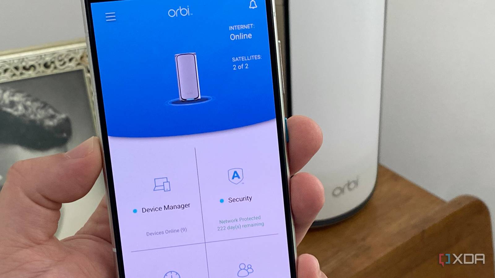Netgear Orbi app on a Zenfone 8