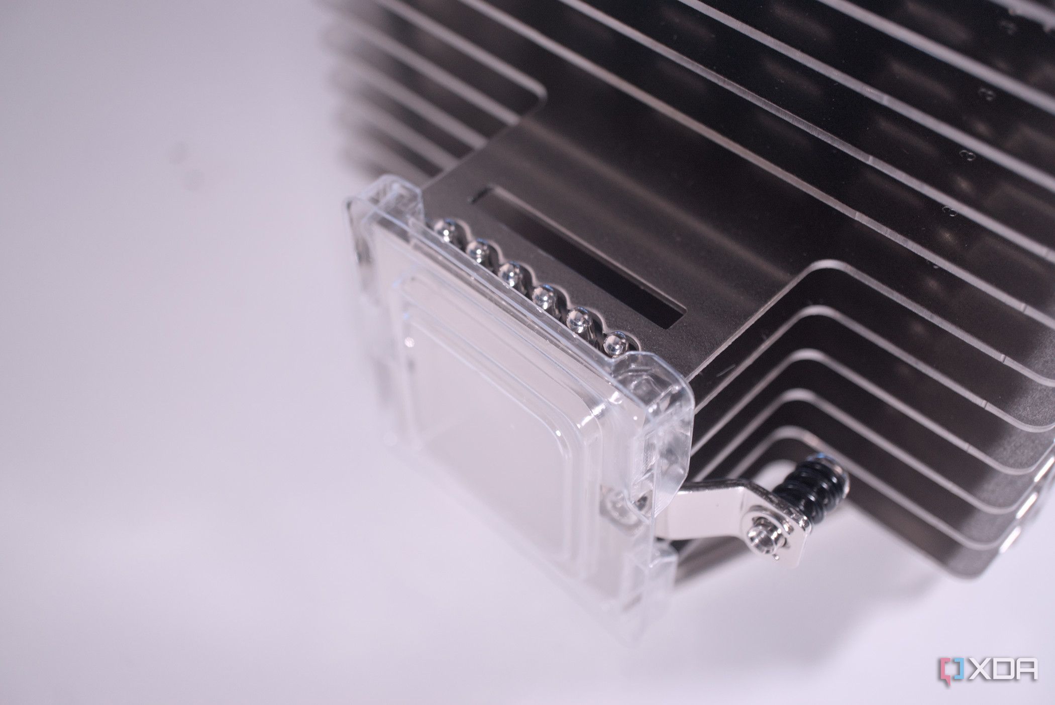 Close-up view of the Noctua NH-P1 base plate