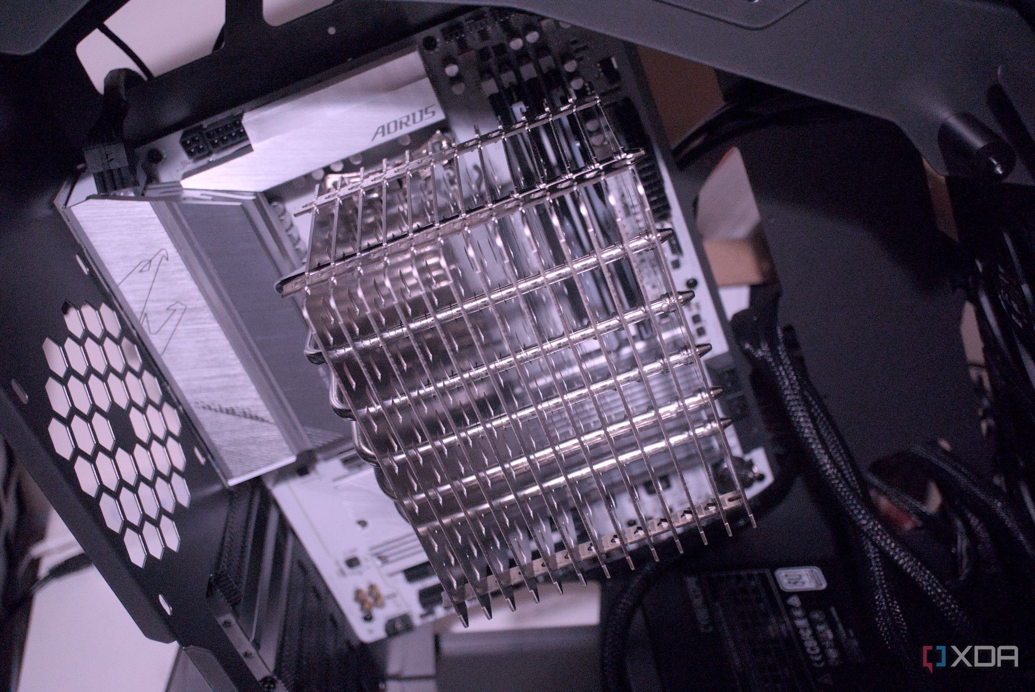 Angled view of the Noctua NH-P1 installed